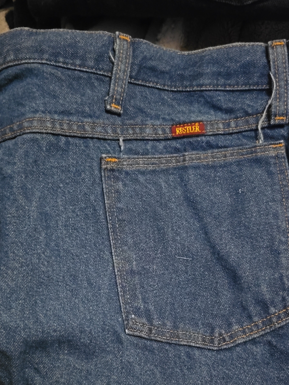 Rustler Men's Dark Blue Relaxed Denim Jeans